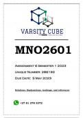 MNO2601 Assignment 6 Semester 1 2023