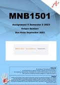 MNB1501 Assignment 5 (QUIZ) Semester 2 2023 