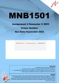 MNB1501 Assignment 4 (QUIZ) Semester 2 2023