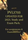 PVL3703 Exam Memorandum Pack (Old Until Last Exam May 2023) - Every Question you will get will be in this pack!