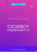 CIC2601 Assignment 3 Semester 2 (Due 9 Sept 2023)