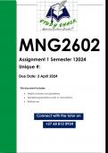 MNG2602 Assignment 1 (QUALITY ANSWERS) Semester 1 2024