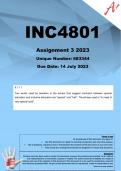 INC4801 Assignment 3 (COMPLETE ANSWERS) 2023 (683344) - DUE 14 July 2023