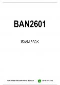 BAN2601 EXAM PACK 2023