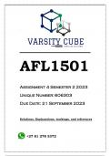 AFL1501 Assignment 4 Semester 2 2023  - DISTINCTION GUARANTEED  