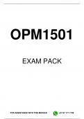 OPM1501 EXAM PACK 2024