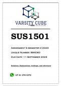 SUS1501 Assignment 5 (ANSWERS) Semester 2 2023 (894060) - DISTINCTION GUARANTEED