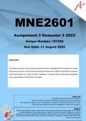 MNE2601 Assignment 3 (COMPLETE ANSWERS) Semester 2 2023 (757296) - DUE 31 August 2023