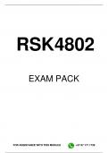 RSK4802 EXAM PACK 2024