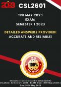 CSL2601 Exam  Answers | Due TODAY 19 May 2023 (Distinction Guaranteed) Bibliography and Footnotes included! 