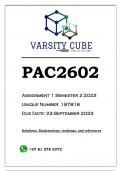 PAC2602 Assignment 1 (ANSWERS) Semester 2 2023 (197816) - DISTINCTION GUARANTEED