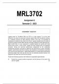 MRL3702 Assignment 2 Semester 2 2023