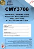 CMY3708 Assignment 1 (COMPLETE ANSWERS) Semester 1 2024 (534962) - DUE 22 March 2024