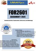 FOR2601 Assignment 1 Semester 1 2024