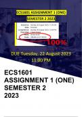 ECS1601 ASSIGNMENT 1 SEMESTER 2 2023 (DUE Tuesday, 22 August 2023 11:00 PM)