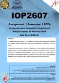 IOP2607 Assignment 1 (COMPLETE ANSWERS) Semester 1 2024 (835441) - DUE 28 February 2024
