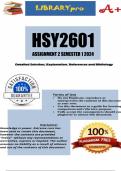 HSY2601 ASSIGNMENT 2 SEMESTER 1 2024