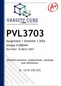 PVL3703 Assignment 1 (DETAILED ANSWERS) Semester 1 2024  - DISTINCTION GUARANTEED 