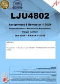LJU4802 Assignment 1 (COMPLETE ANSWERS) Semester 1 2024 - DUE 13 March 2024