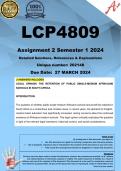 LCP4809 Assignment 2 (COMPLETE ANSWERS) Semester 1 2024 (202148) - DUE 27 March 2024