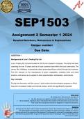 SEP1503 Assignment 2 (COMPLETE ANSWERS) Semester 1 2024