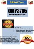 CMY3705 Assignment 1 Semester 1 - DUE 5 April 2024
