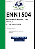 ENN1504 Assignment 1 (QUALITY ANSWERS) Semester 1 2024