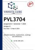 PVL3704 Assignment 1 (DETAILED ANSWERS) Semester 1 2024 - DISTINCTION GUARANTEED