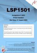 LSP1501 Assignment 9 (COMPLETE ANSWERS) 2023 - DUE 31 August 2023