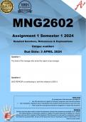 MNG2602 Assignment 1 (COMPLETE ANSWERS) Semester 1 2024 - DUE 3 April 2024 