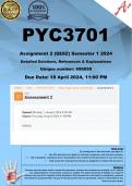 PYC3701 Assignment 2 (QUIZ COMPLETE ANSWERS) Semester 1 2024 (696050) - DUE 18 April 2024
