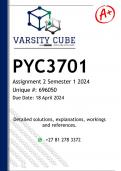 PYC3701 Assignment 2 (QUIZ ANSWERS) Semester 1 2024 (696050) - DISTINCTION GUARANTEED