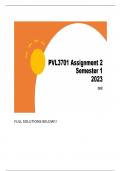 PVL3701 ASSIGNMENT 2 SEMESTER 1 2023 QUIZ FULL SOLUTIONS DISTINCTION GUARANTEED!!