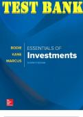 TEST BANK for Essentials of Investments, 11th Edition By Bodie, Alex Kane and Alan Marcus. All Chapters 1-28. (INCUDES THE DOWNLOAD LINK)