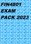 FIN4801 EXAM PACK 2023
