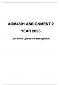 AOM4801 ASSIGNMENT NO.2 YEAR 2023 SOLUTIONS (due date: 29 May 2023)