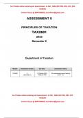 TAX2601 ASSIGNMENT 5 OF SEM 2 2023 EXPECTED QUESTIONS AND ANSWERS