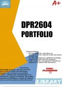 DPR2604 PORTFOLIO ANSWERS For Semester 2 2023 (This is the LATEST) BUY QUALITY  Get that distinction!