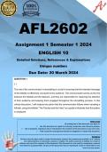 AFL2602 Assignment 2 (COMPLETE ANSWERS) Semester 1 2024 - DUE April 2024