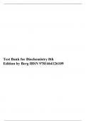 Test Bank for Biochemistry 8th Edition