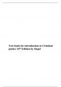 Test bank for introduction to Criminal justice 14th Edition