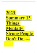 2023  Summary 13  Things  Mentally  Strong People  Don't Do  VERIFIED SET