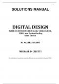 Digital Design With An Introduction to the Verilog HDL, VHDL, and System Verilog, 6e Morris Mano, Michael Ciletti (Solution Manual)