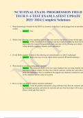 NCTI FINAL EXAM: PROGRESSION FIELD TECH 5- 6 TEST EXAM| LATEST UPDATE 2023/ 2024| Complete Solutions