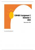 CSP4801 ASSIGNMENT 1 SEMESTER 1 2023 FULL SOLUTIONS. DISTINCTION GUARANTEED!!!