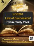 LOS201 Law of Succession Examination Study Pack 2022/2023
