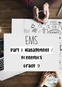 Grade 9_Economics and Management [EMS] Science Summaries