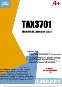 TAX3701 ASSIGNMENT 2 SEMESTER 1 2023