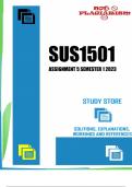 SUS1501 Assignment 5 Semester 1 2023