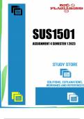 SUS1501 Assignment 4 Semester 1 2023